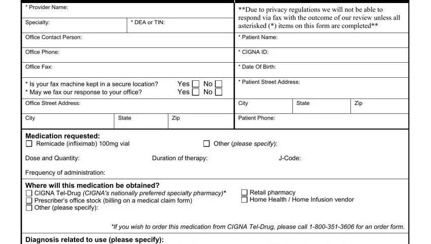 portion of blanks in cigna remicade prior authorization form