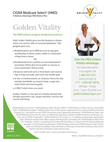 Cigna Golden Vitality Form Preview