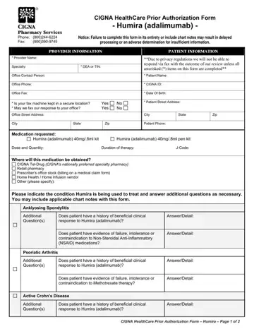 Cigna Health Assessment Form Preview
