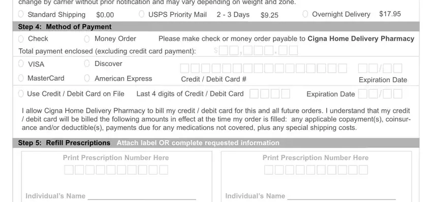 stage 3 to entering details in cigna home delivery pharmacy form