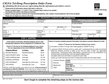 Cigna Tel Drug Fax Form Preview