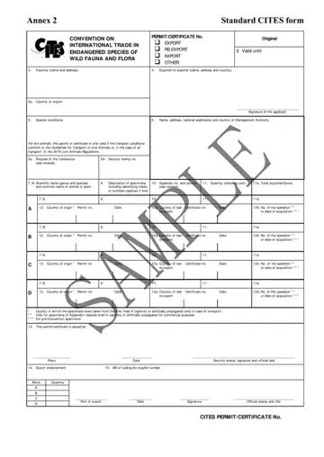 Cites Certificate Sample Form Preview