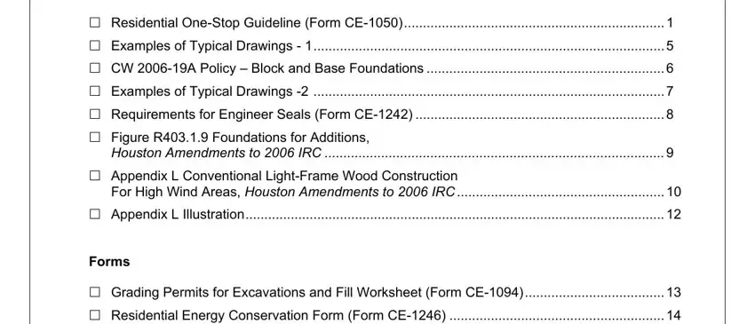 filling out city of houston residential permits step 1