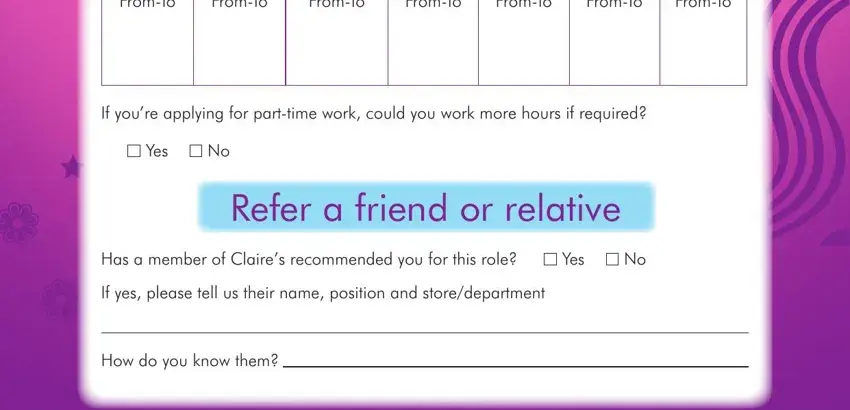 Filling out claire's application pdf 2019 stage 3
