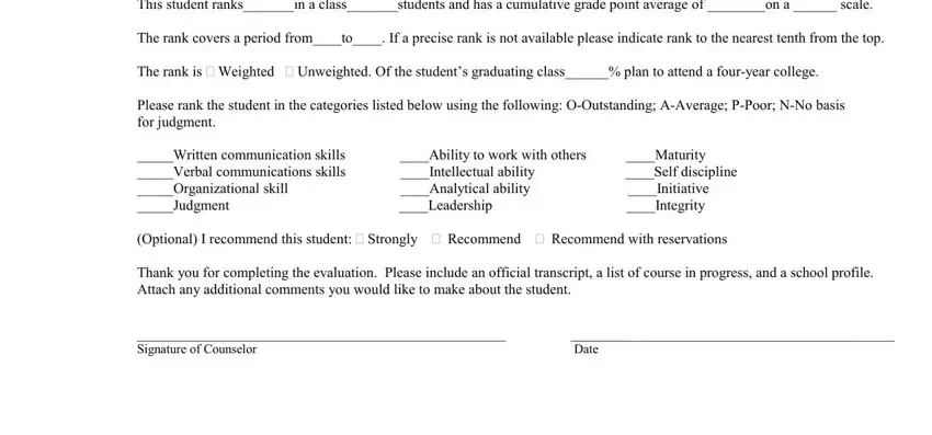 step 2 to filling out Clark Atlanta Counselor Form
