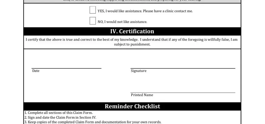 mcdonalds w 2 IVCertification, ReminderChecklist, and Date blanks to insert