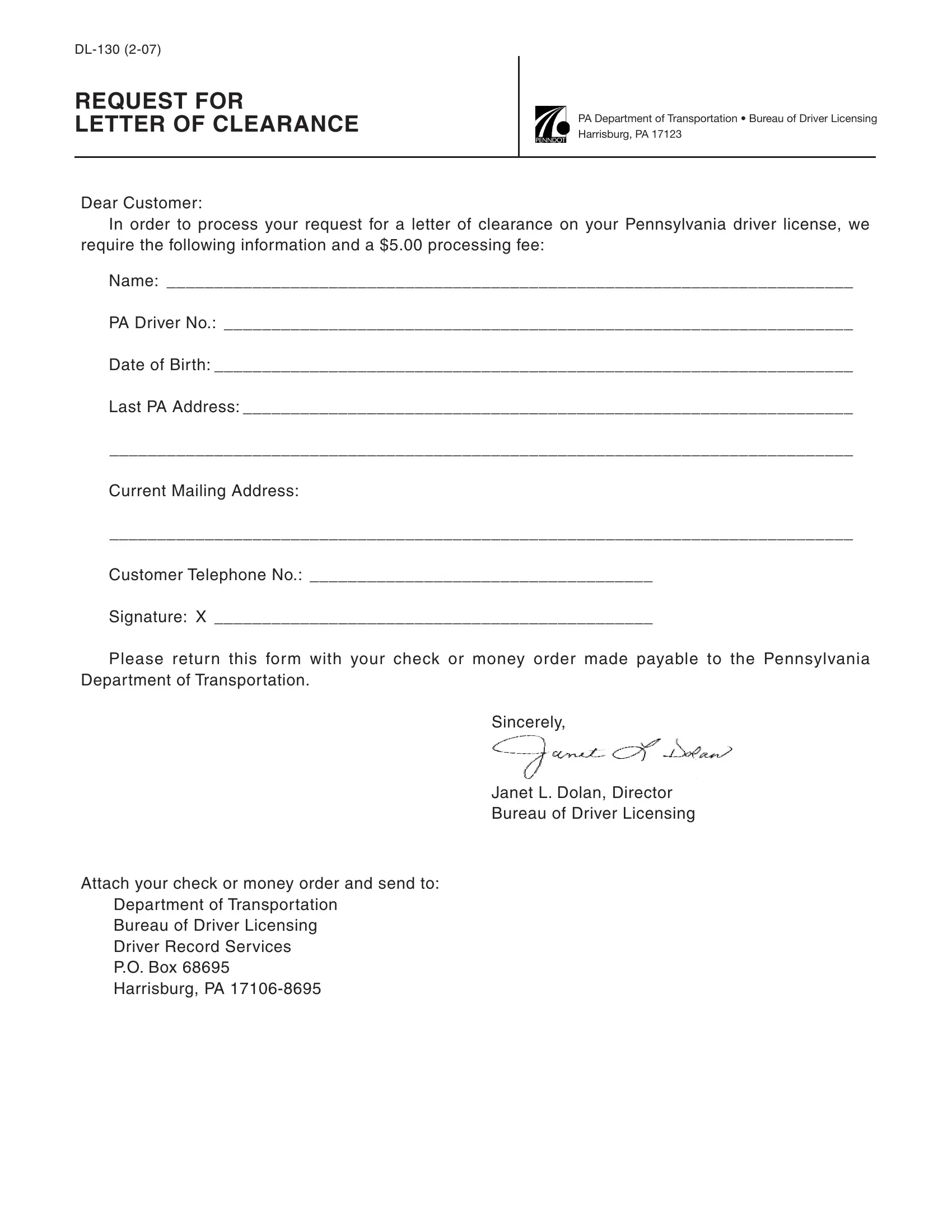 Clearance Letter Form Fill Out Printable PDF Forms Online