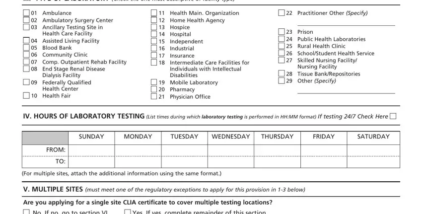 part 3 to filling out clia