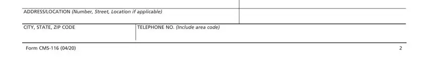 Filling out clia part 5