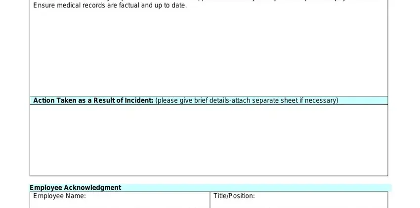 step 3 to filling out clinical incident report