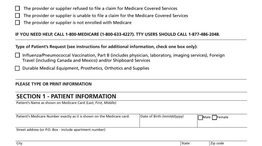 medicare claim form cms 1490s empty spaces to consider