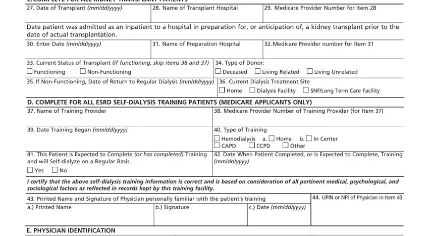 Entering details in blank 2728 form step 4