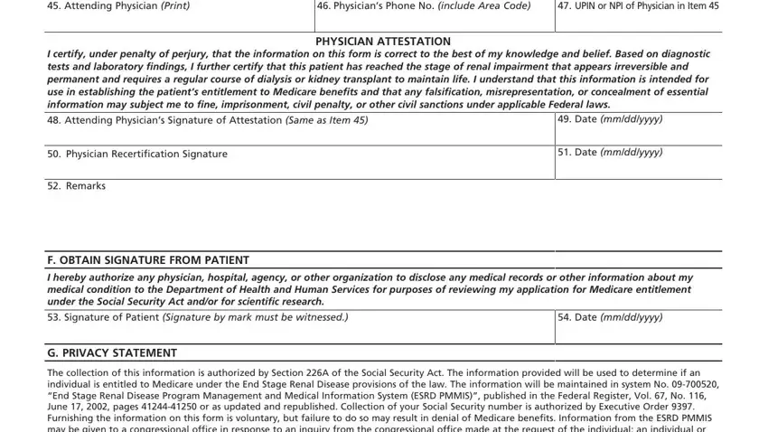 Filling in blank 2728 form stage 5