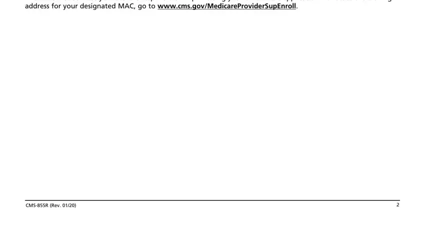 medicare 855r Send this completed application, and CMSR Rev fields to fill out