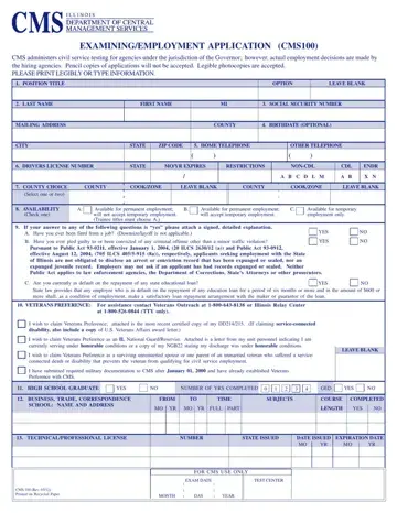 Cms100 Application Form Preview