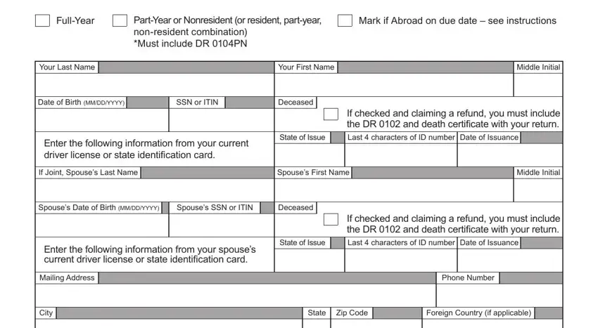 step 1 to writing tax form 104