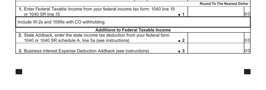 Filling in tax form 104 stage 2