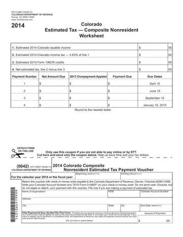 Colorado Form DR 0106EP Preview