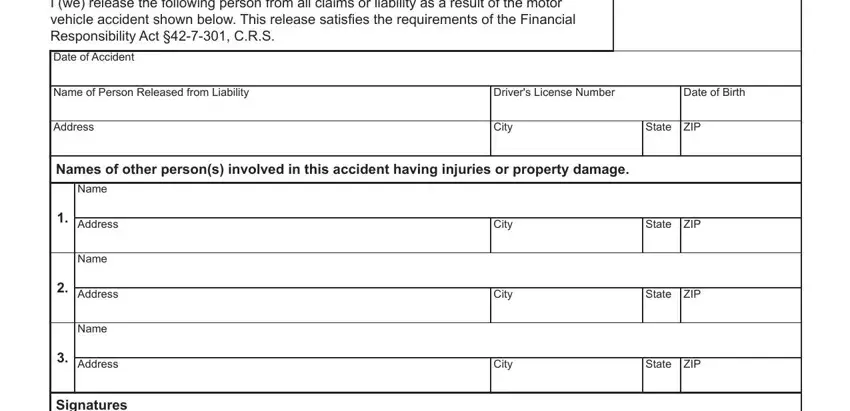 part 1 to filling in colorado release liability