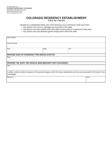 Colorado Form Dr 2504 Preview