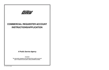 Commercial Requester Account Form Preview