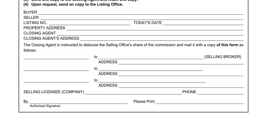 completing sample commission disbursement authorization form stage 1