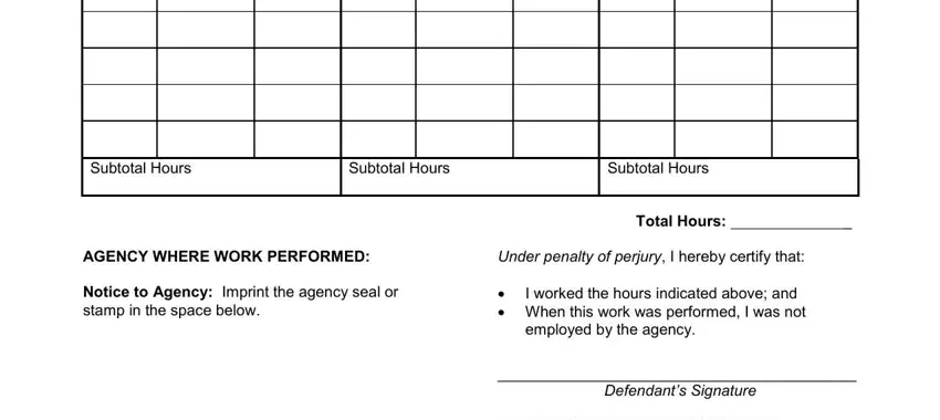 Completing court ordered community service log alameda county stage 2