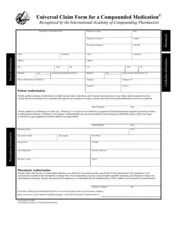 Compounding Universal Claim Form Preview