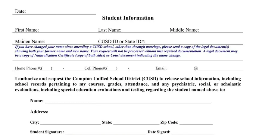 step 1 to writing compton school district records