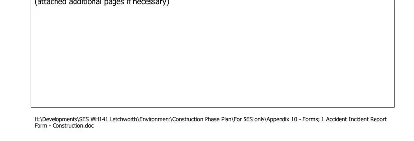 part 3 to entering details in construction incident report sample