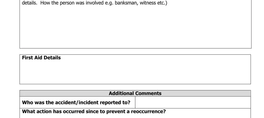 step 4 to entering details in construction incident report sample