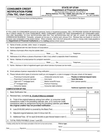 Consumer Credit Notification Form Preview