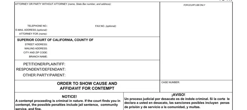 part 1 to filling in fl 410 form