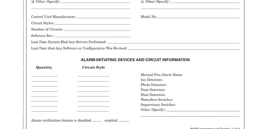 fire alarm project report pdf TYPE TRANSMISSION  McCulloh, SERVICE  Weekly  Monthly, Control Unit Manufacturer, Model No, Circuit Styles, Number of Circuits, Software Rev, Last Date System Had Any Service, Last Date that Any Software or, ALARMINITIATING DEVICES AND, Quantity, Circuit Style, Manual Fire Alarm Boxes Ion, Alarm verification feature is, and enabled blanks to complete