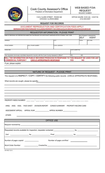 Cook Foia Request Form Preview