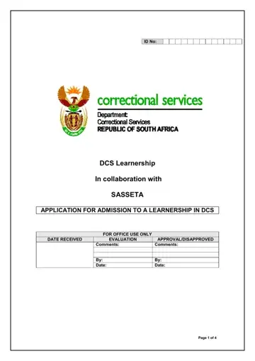 Correctional Services Form Preview