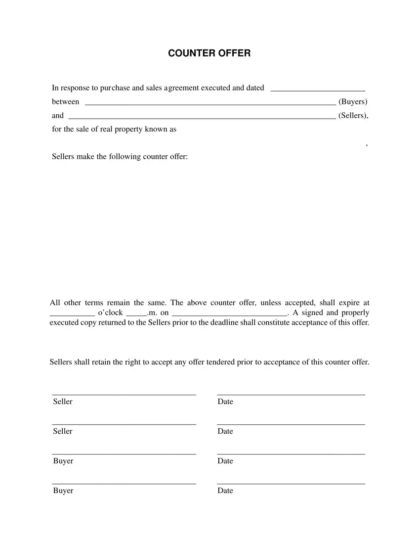 Counter Offer Form first page preview