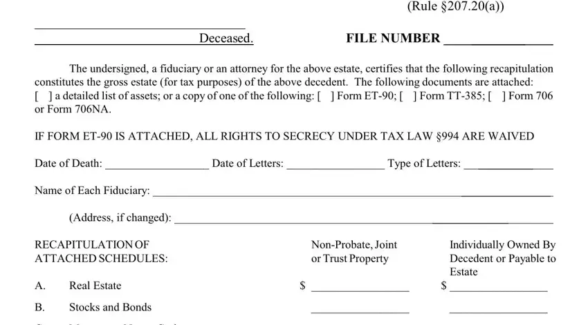 entering details in nys inventory of assets form part 1