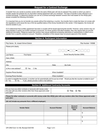 Cpi Crs Form 13 146 Preview