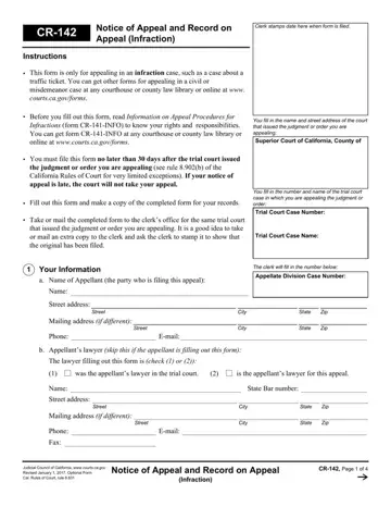 Cr142 Form Preview