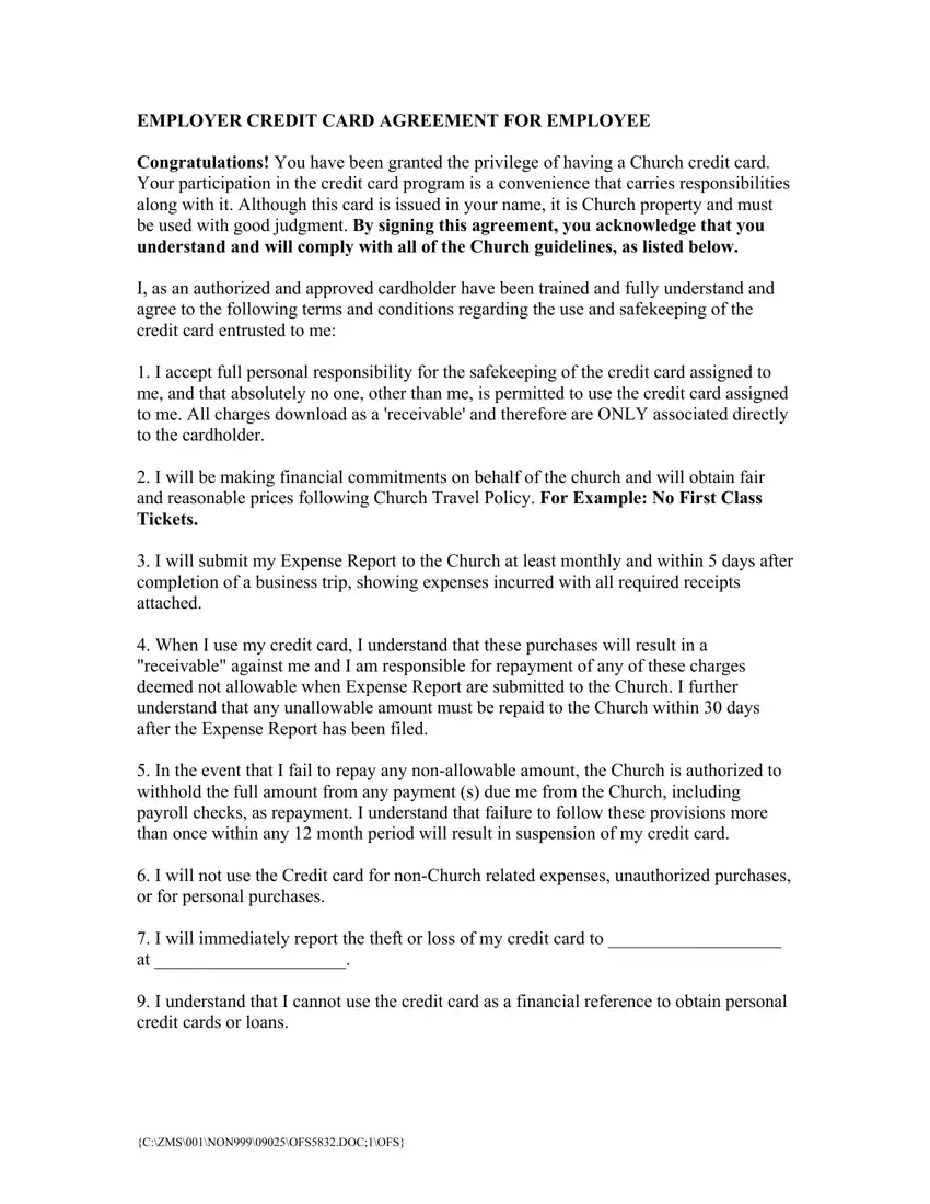 Credit Agreement Employee ≡ Fill Out Printable PDF Forms Online
