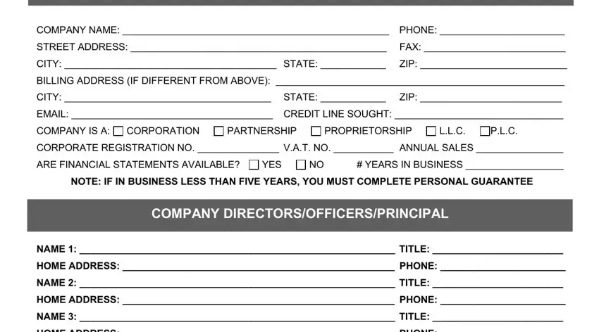 Credit Application Form ≡ Fill Out Printable Pdf Forms Online 7576