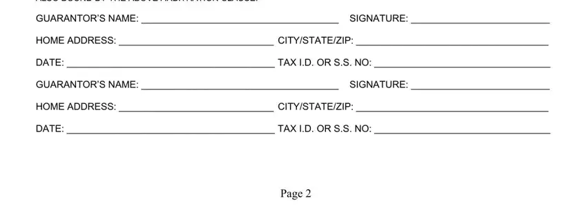 universal credit application THE UNDERSIGNED FOR CONSIDERATION, GUARANTORS NAME  SIGNATURE, HOME ADDRESS  CITYSTATEZIP, DATE  TAX ID OR SS NO, GUARANTORS NAME  SIGNATURE, HOME ADDRESS  CITYSTATEZIP, DATE  TAX ID OR SS NO, and Page fields to fill