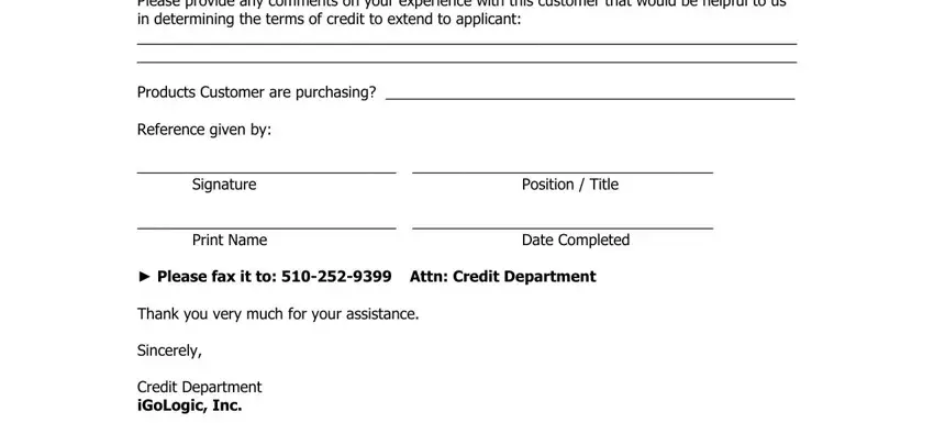 Completing credit reference form pdf stage 2