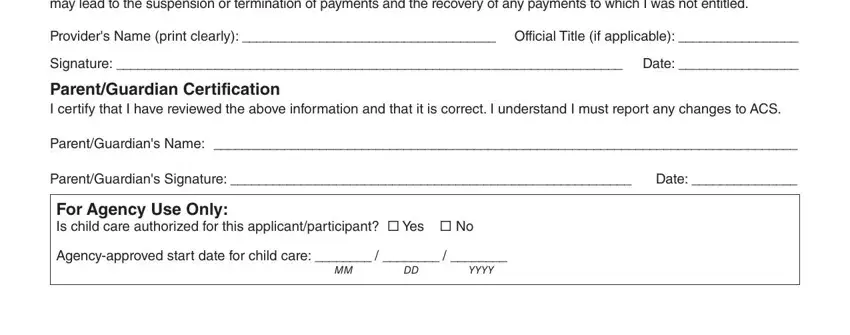 Entering details in cs 574ff enrollment form stage 4