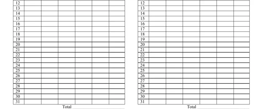 step 2 to completing editable downloadable printable dtr form