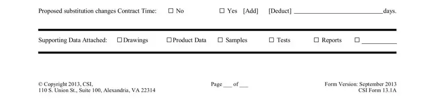 part 3 to entering details in csi substitution request form pre bid