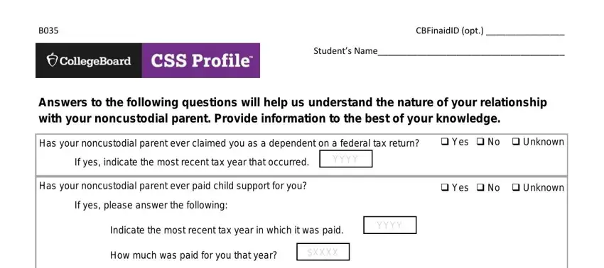 step 4 to entering details in css application form