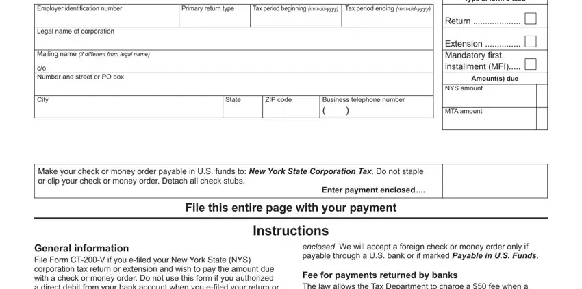 completing ny form ct 200 v step 1