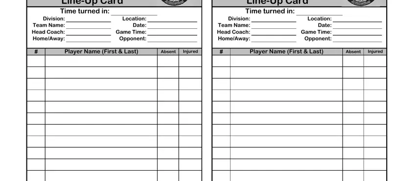 filling out volleyball lineup sheet part 1